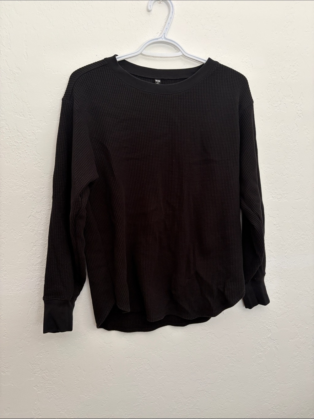 UNIQLO Waffle Knit Long Sleeve Top